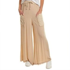 Free People Peachy Tan Wide-Leg Pants